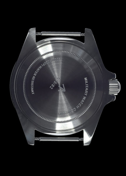 MWC 24 Jewel 1982 Pattern 300m Automatic Military Divers Watch with Sapphire Crystal and both a Grey and a Black NATO Strap