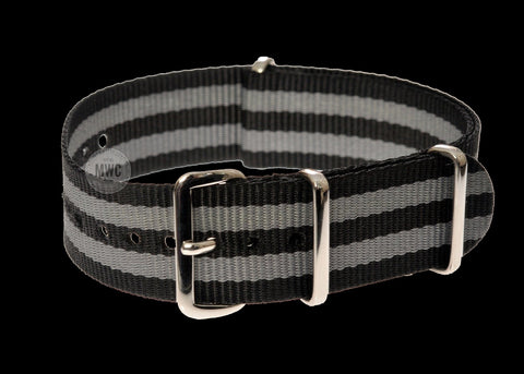 22mm "Bond" NATO Military Watch Strap with Stainless Steel Buckles